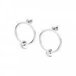 Lucy Quartermaine Silver Element Circle Swirl Earrings