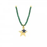 Nomination Antibes Yellow Gold Plated with Blue CZ & Green Crystals Star Necklet