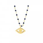 Nomination Antibes Yellow Gold Plated & Blue Crystals Eye of God Necklace