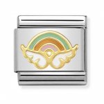 Nomination Classic Gold & Multicoloured Angel of Happy Endings Charm