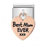 Nomination Rose Gold Best Mum Ever Charm