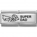 Nomination Super Dad Silver Shine Double Charm