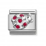 Nomination Silver Shine CZ Ladybug Charm