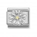 Nomination Classic Silver CZ Set Daisy Charm.