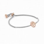Milleluci Rose Gold Plated Stainless Steel Tree of Life Bracelet