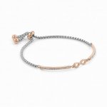 Milleluci Rose Gold Plated Stainless Steel CZ Infinity Bracelet