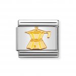 Nomination 18ct Gold Coffee Pot Charm.