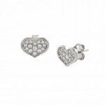 Nomination Silver CZ set Heart Stud Earrings