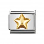 Nomination 18ct Gold Raised Star Charm.