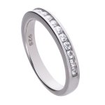 DiamonFire Silver Half Eternity Zirconia Ring