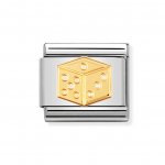 Nomination 18ct Gold Dice Charm.