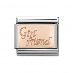 Nomination 9ct Rose Plate Girl Friend Charm