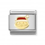 Nomination 18ct Gold Santa Claus Face Charm.