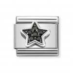 Nomination Silver Black Star CZ Charm