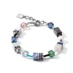Bracelet GeoCUBEÂ® SwarovskiÂ® Crystals & Gemstones blue-green