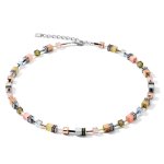 Necklace GeoCUBEÂ® medium olive-peach