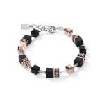 GeoCUBEÂ® Bracelet onyx black-rose gold