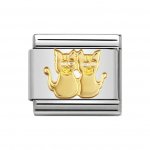 Nomination 18ct Gold Cats Charm.