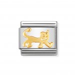 Nomination 18ct Gold Cat Charm.