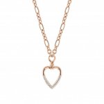 Nomination Endless Rose Gold & CZ Heart Pendant Necklace