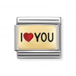 Nomination 18ct Gold I Heart You Charm