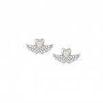 Nomination Sweetrock Silver & CZ Winged Heart Earrings
