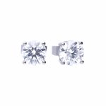 DiamonFire Silver Zirconia 1.00ct Solitaire Earrings