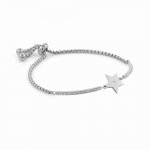 Milleluci Stainless Steel & White Pave CZ Star Bracelet