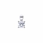 DiamonFire Silver Zirconia 0.75ct Solitaire 4 Claw Set Necklet