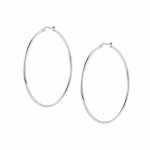 Silhouette Silver Hoop Earrings