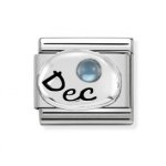 Nomination Silver Classic Silver December Blue Topaz Charm