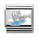 Nomination Classic Silver Blue Angel Charm.