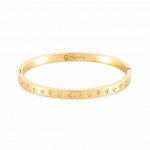 Infinito Gold plated & White CZ Bangle