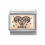 Nomination 9ct Rose Gold Aries Zodiac Charm.