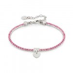 Nomination Silver Pink Crystal Chic & Charm Bracelet