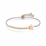 Milleluci Stainless Steel with Rose Gold & White CZ Star Bracelet