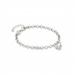 Sweetrock Silver & CZ Heart with Arrow Bracelet