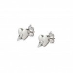 Sweetrock Silver & CZ Heart with Arrow Earrings