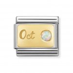 Nomination Gold October Opal Charm