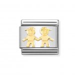 Nomination 18ct Glod Brothers Charm.
