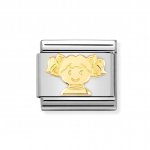 Nomination 18ct Gold Girl Charm.