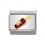 Nomination 18ct Gold & Enamel Red Wine Charm.