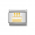 Nomination 18ct Gold Birthday Cake Charm