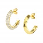 Nomination Aurea Yellow Gold Plated & CZ Hoop Earrings