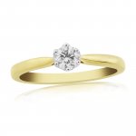 9ct Gold Diamond 0.25cts Solitaire Ring