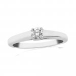 9ct Gold Diamond 0.15cts Solitaire Ring