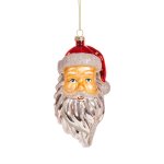 Santa Shaped Bauble Christmas Decoration