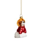 Dog in Jumper Shaped Bauble Christmas Decoration