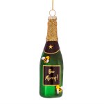 Champagne Bottle Shaped Bauble Christmas Decoration