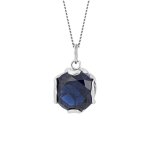 Fiorelli Silver Dark Blue CZ Pendant | Third Chakra